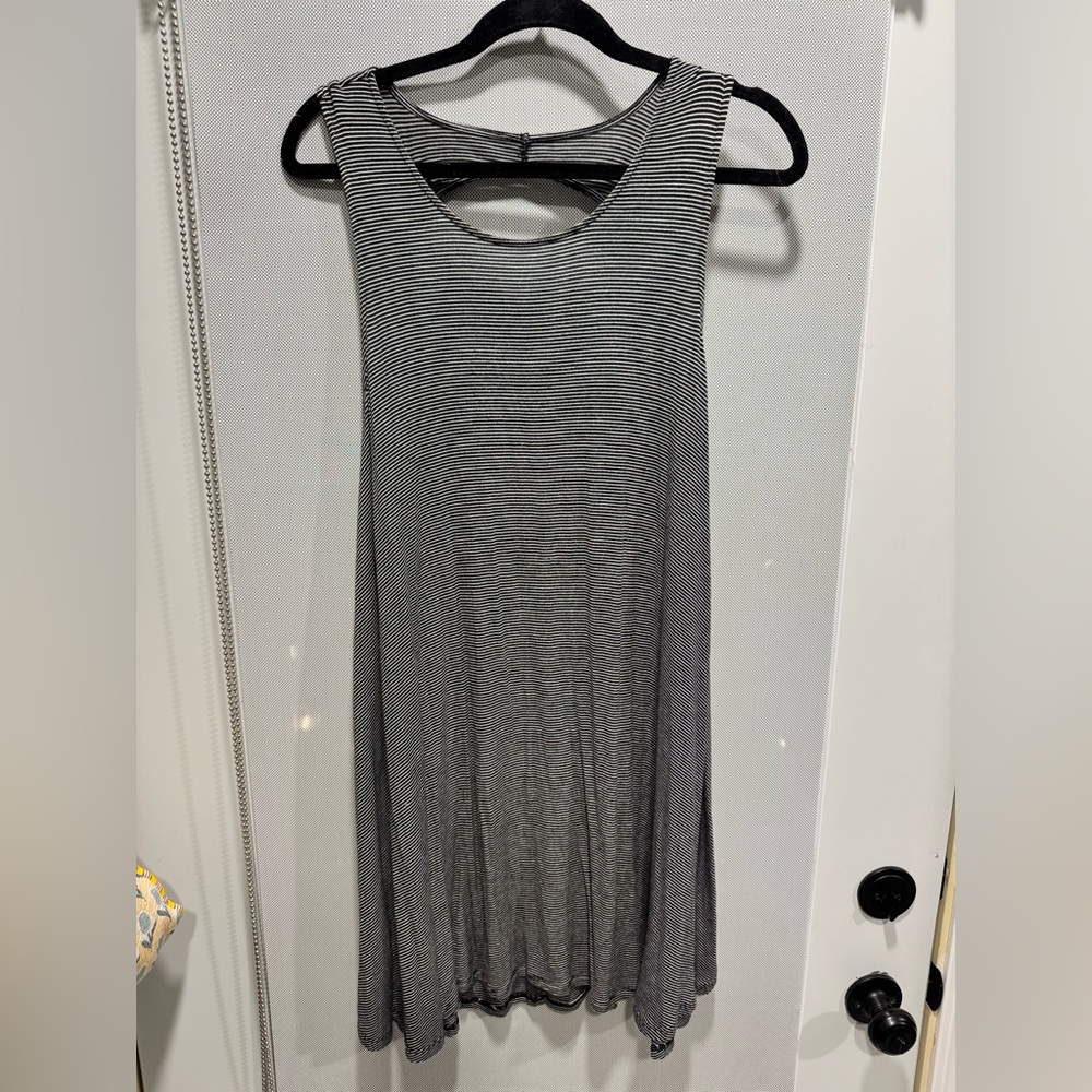 American Eagle Outfitters Black and White Striped Dress